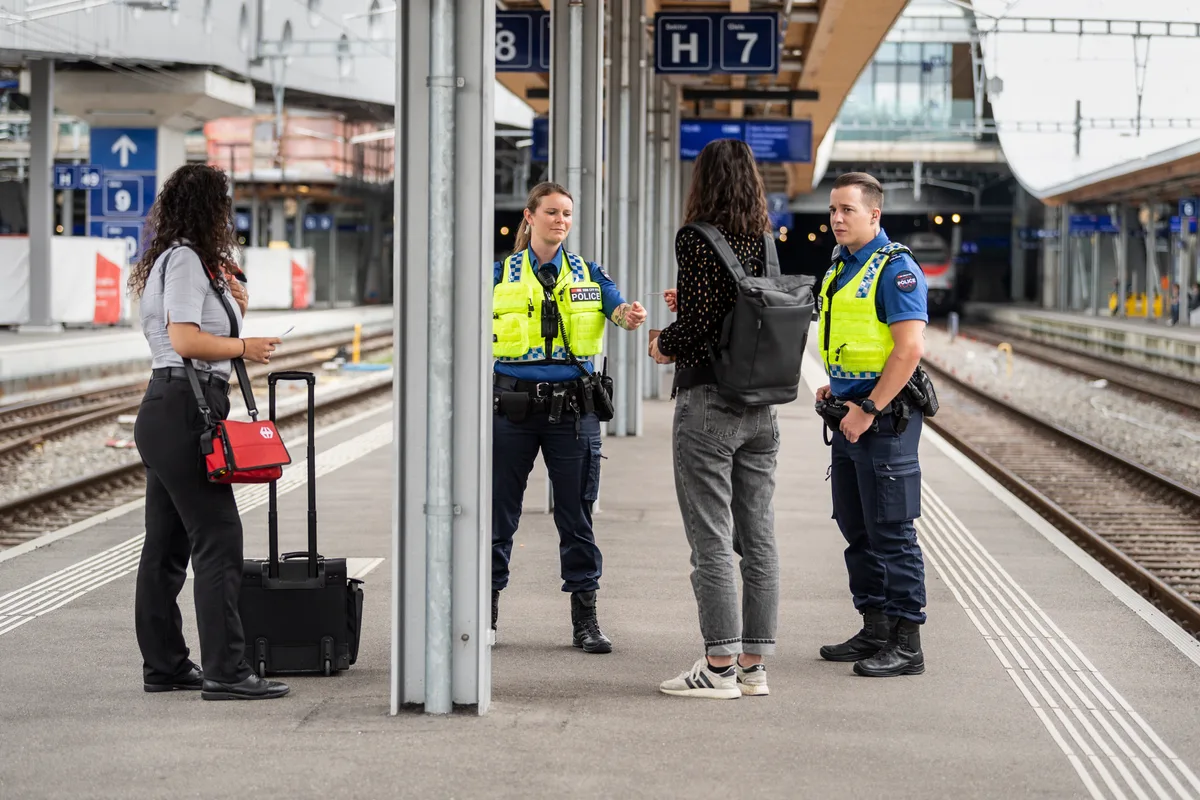 SBB Transportpolizisten in Bern.